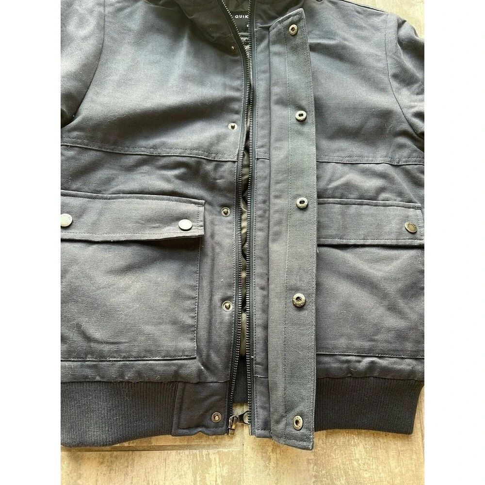 QUIKSILVER Boys Youth Brooks Water Repellant Hooded Insulated Warm Jacket M 12